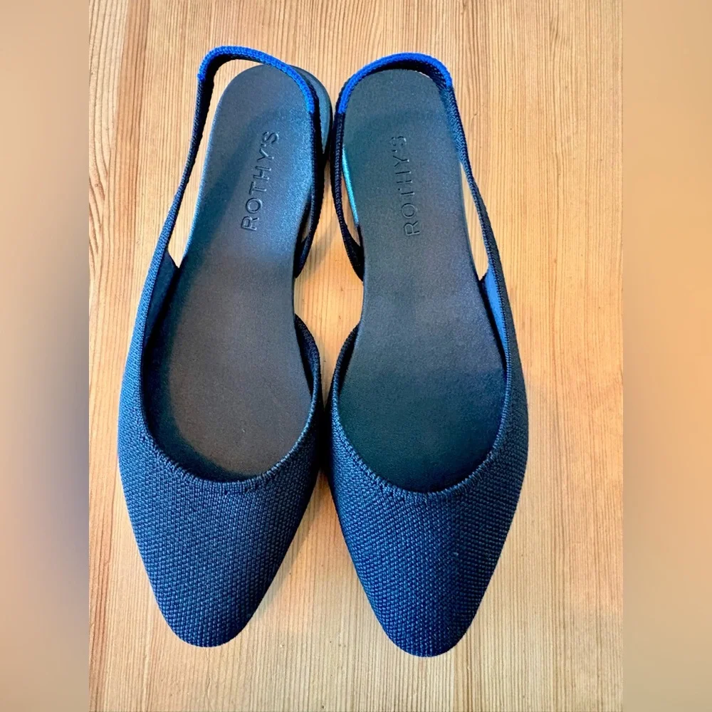 ROTHYS THE ALMOND SLINGBACK IN BLACK,  7
BRAND NEW - Picture 3 of 11